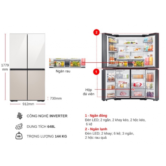 Tủ Lạnh Samsung RF59CB66F8S/SV