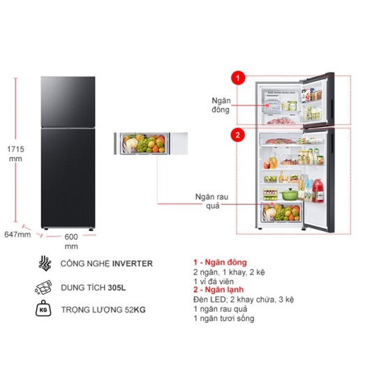 Tủ Lạnh Samsung RT31CG5424B1SV