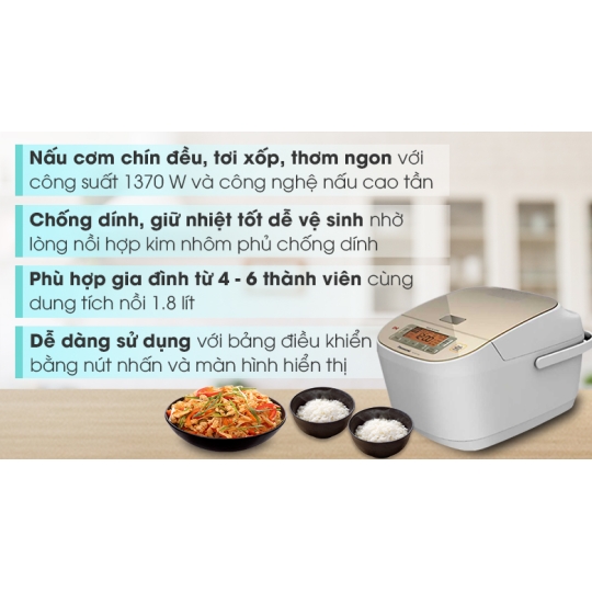 Nồi cơm điện cao tần Panasonic 1.8 lít SR-AFY181WRA