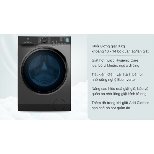 Máy giặt Electrolux Inverter 8 kg EWF8024P5SB