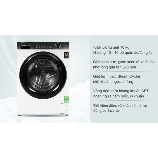 Máy giặt Aqua Inverter 10 KG AQD-A1000G W 