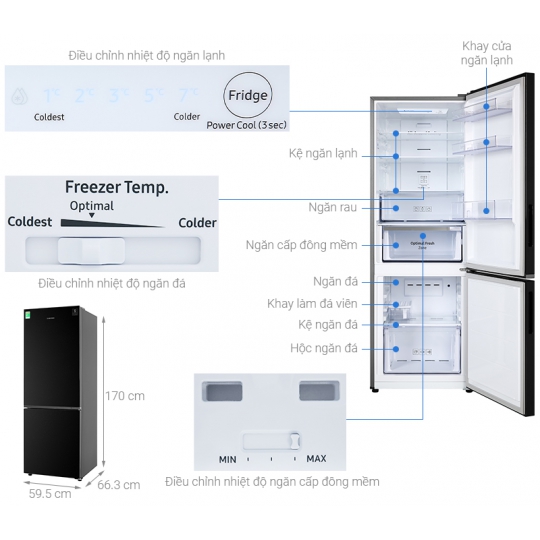Tủ Lạnh Samsung RB30N4010BU/SV