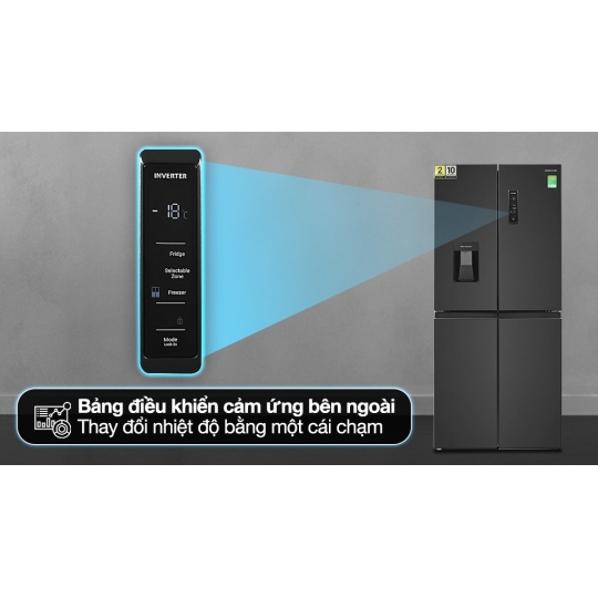Tủ lạnh Hitachi Inverter 464 lít Multi Door 4 cửa HR4N7520DSWDXVN