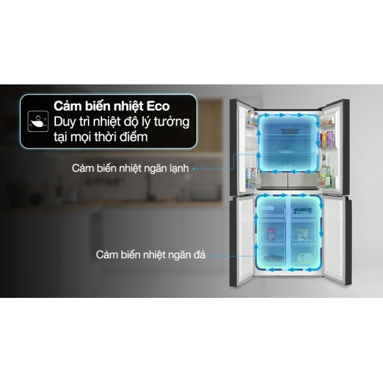 Tủ lạnh Hitachi Inverter 464 lít Multi Door 4 cửa HR4N7520DSWDXVN