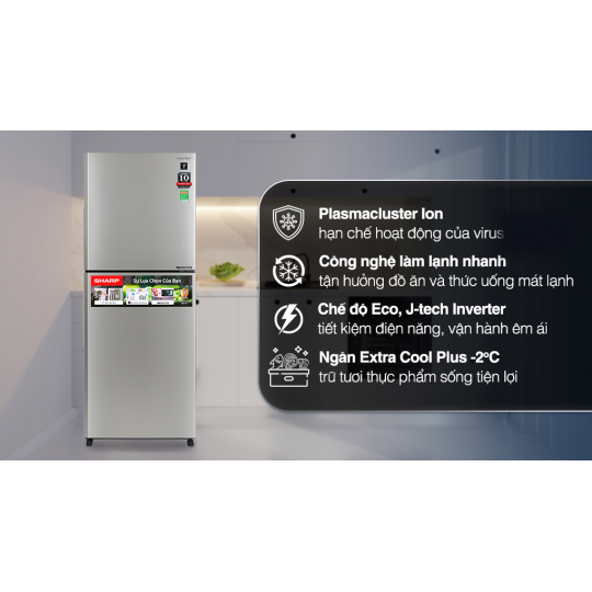 Tủ lạnh Sharp Inverter XP352AE SL-DS